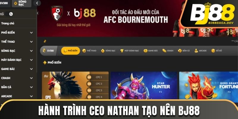 Hành trình CEO Nathan tạo nên BJ88