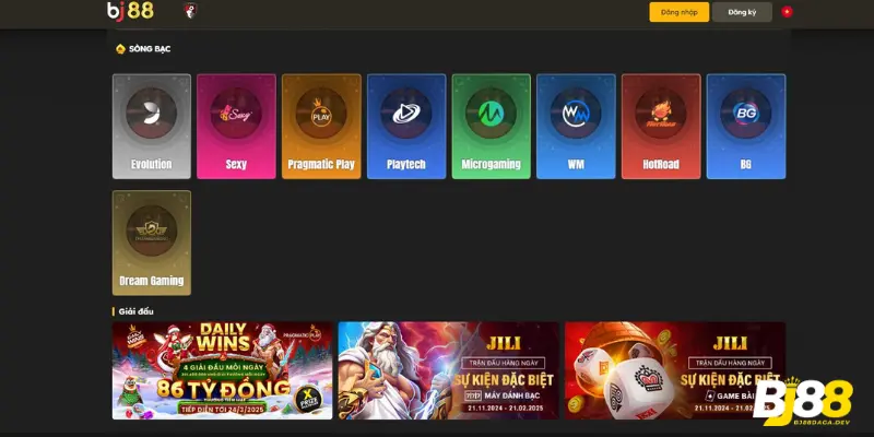 Top 3 sảnh Casino ăn khách nhất BJ88